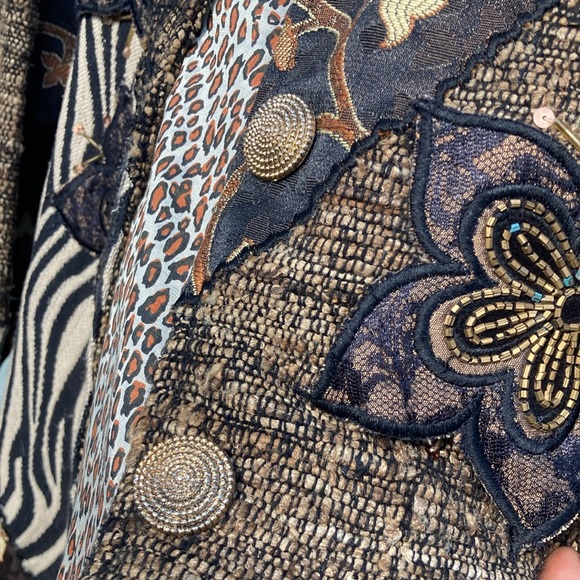 Sandy Starkman Coat/Jacket Embellished Sz XL - Picture 8 of 13